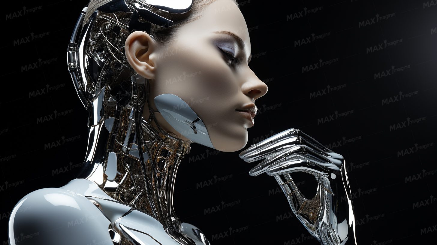 AI robot metahumans, futuristic technology, humanoid aesthetics, advanced artificial intelligence, robot photography.
