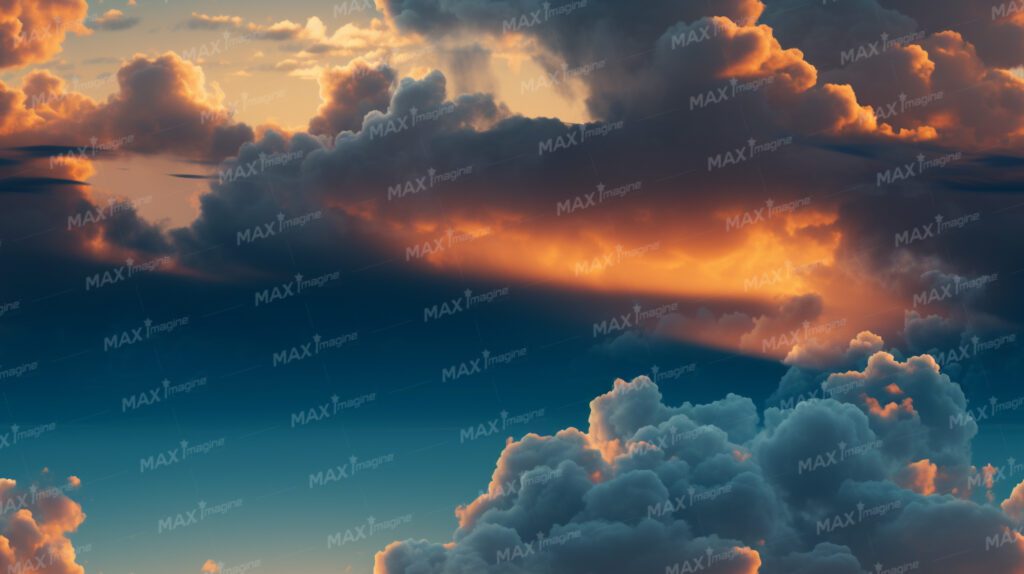 Spectacular Sunset with Abundant Clouds