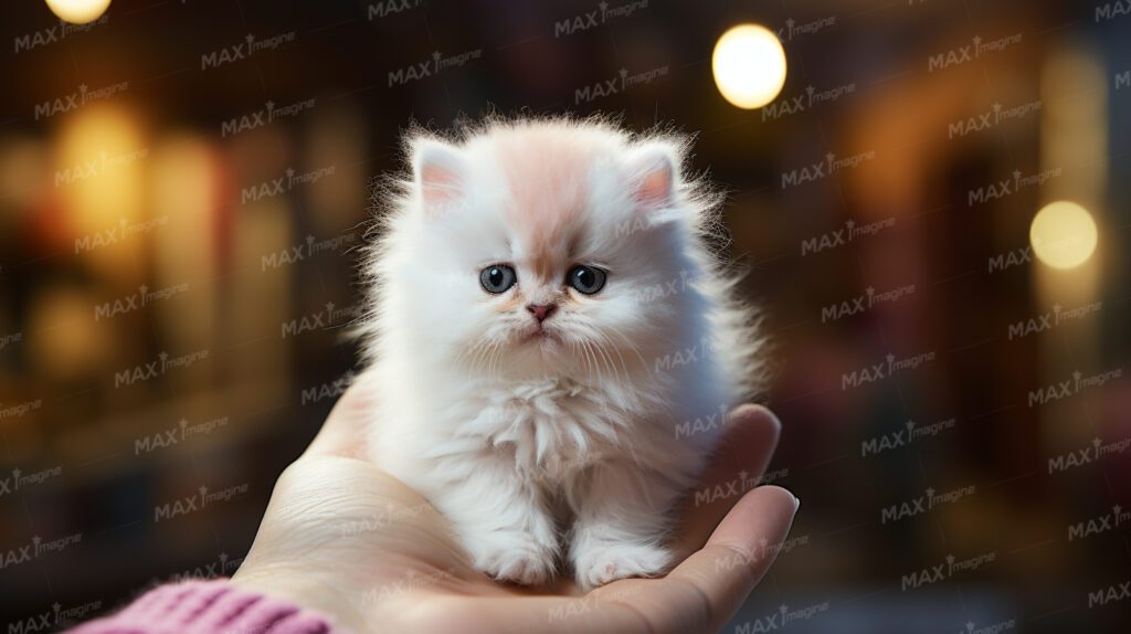 World’s Tiniest White Kitten: Adorable Miniature on a Palm