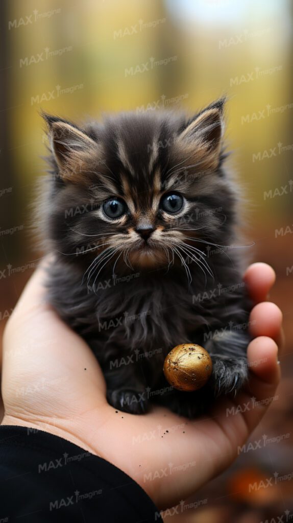 World’s Tiniest Black Kitten: Adorable and Enchanting on a Palm