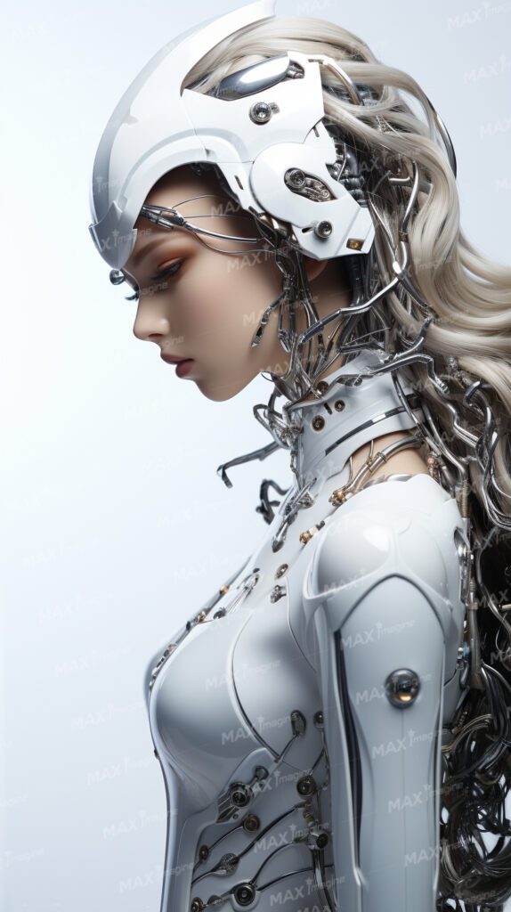 Futuristic Beauty: Stunning AI Model Blending Human Grace and Technological Wonders – High-Res Stock Photo Free